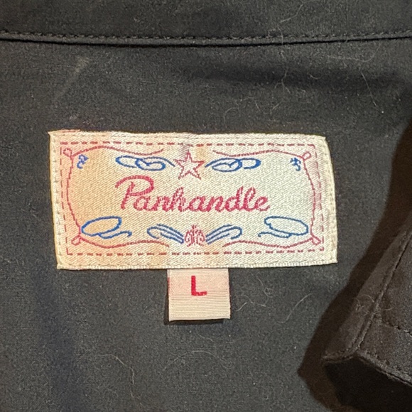 Womens Black Embroidered Button-Down Shirt - Picture 2 of 4